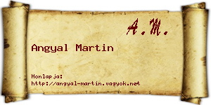Angyal Martin névjegykártya